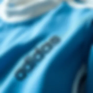 Close-up of fabric texture of Adidas baby t-shirt