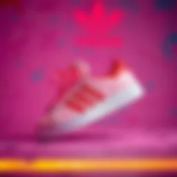 Stylish adidas Court Base footwear on a vibrant background