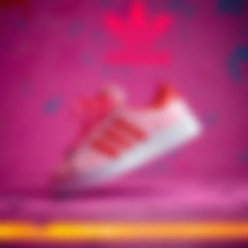 Stylish adidas Court Base footwear on a vibrant background