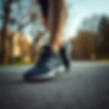 Active Lifestyle with Adidas Footwear Person wearing stylish Adidas sports shoes while jogging in a park