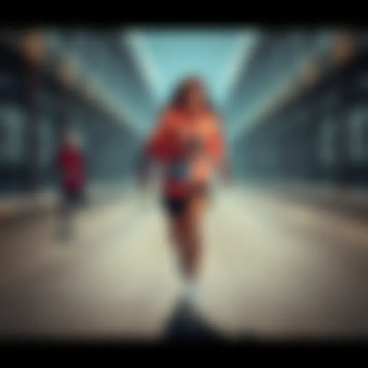 Dynamic running outfit showcasing performance and style