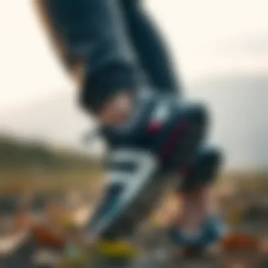 Person enjoying an outdoor activity wearing Adidas shoes
