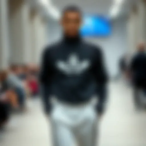 Stylish black and white adidas tracksuit showcasing its unique design