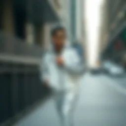 Dynamic Adidas tracksuit showcasing comfort and style in an urban setting.