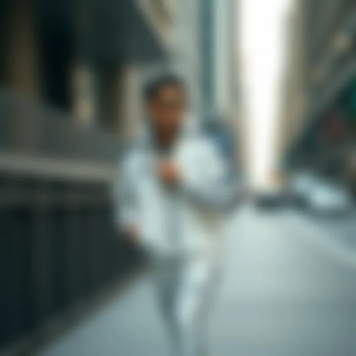 Dynamic Adidas tracksuit showcasing comfort and style in an urban setting.