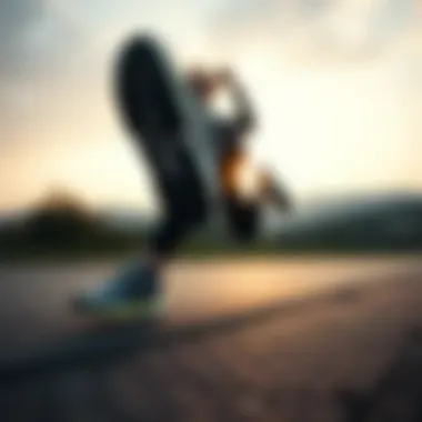 Athlete running in Supernova Boost shoes