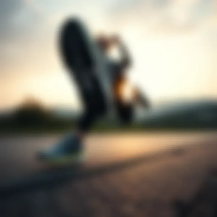 Athlete running in Supernova Boost shoes