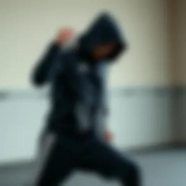 Athlete performing in an Adidas tracksuit, emphasizing functionality and performance.