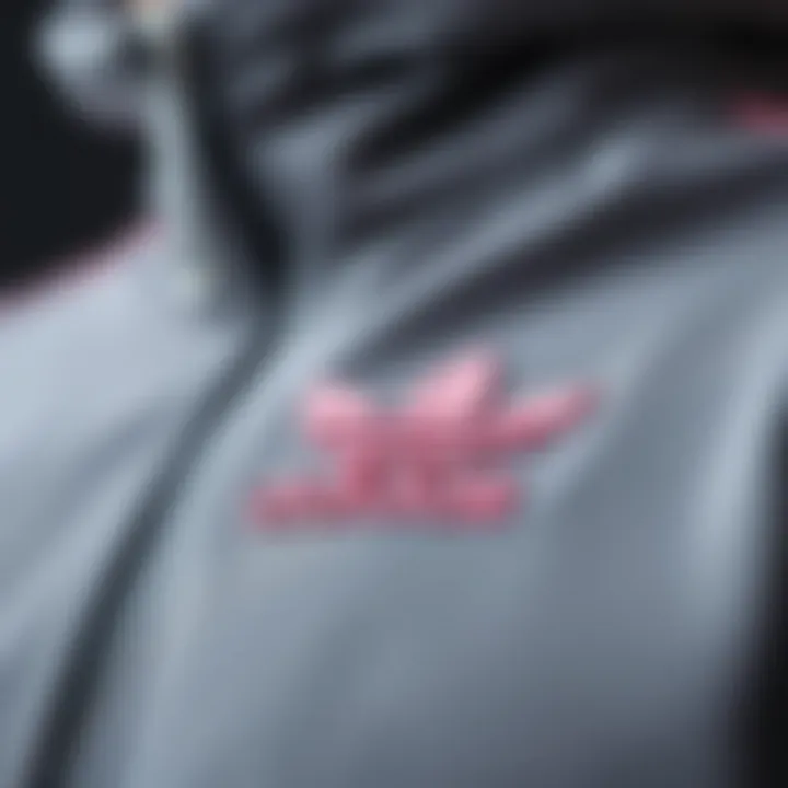 Close-up of premium fabric used in Adidas tracksuit, highlighting quality and durability.