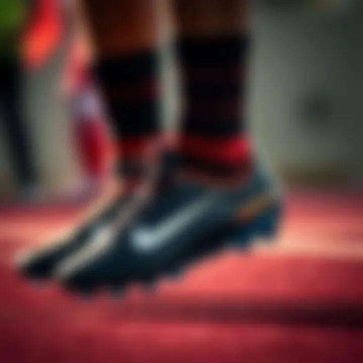 Athlete choosing the right football boots