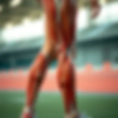 Illustration of leg muscles anatomy