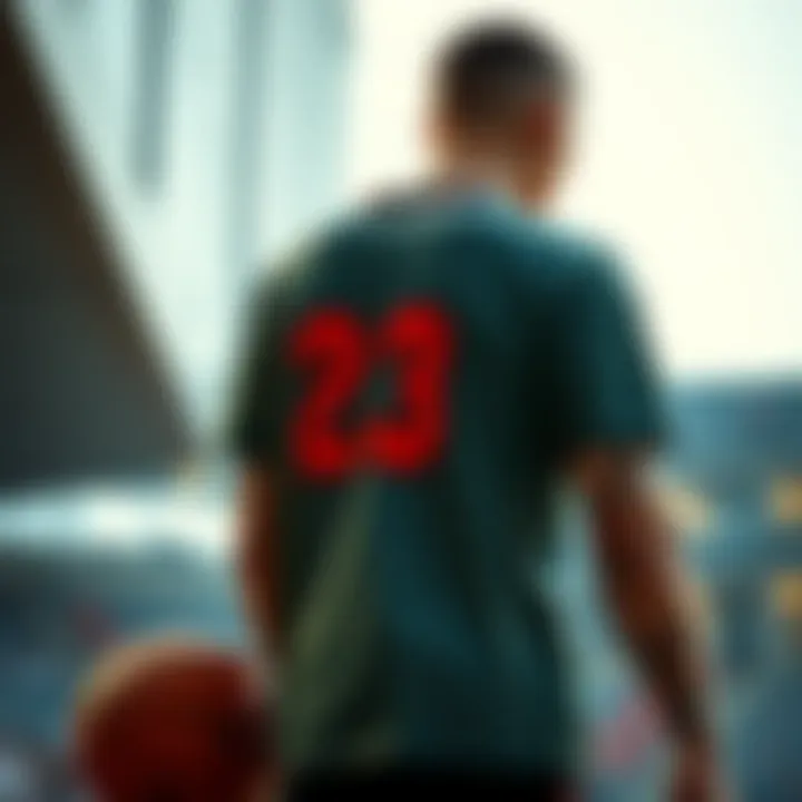 Basketball t-shirt made from breathable materials