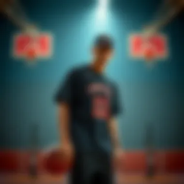 Trendy basketball t-shirt paired with modern sportswear