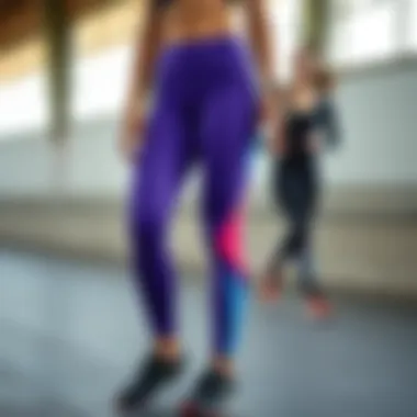 Different styles of Benetton leggings for various sports