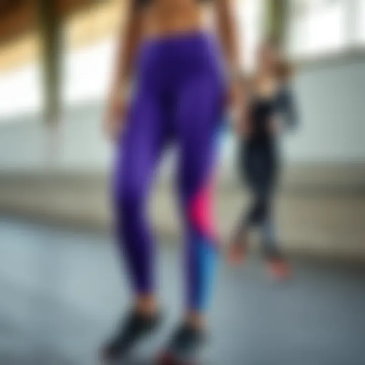 Different styles of Benetton leggings for various sports