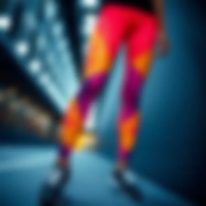 Elegant athletic leggings in vibrant colors