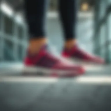 Adidas sneakers displayed in an athletic setting