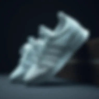 Elegant design of Adidas white sports shoes