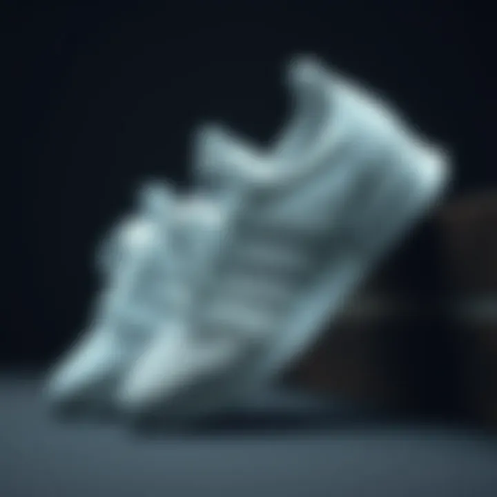 Elegant design of Adidas white sports shoes