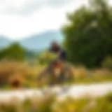 Cyclist enjoying the outdoors