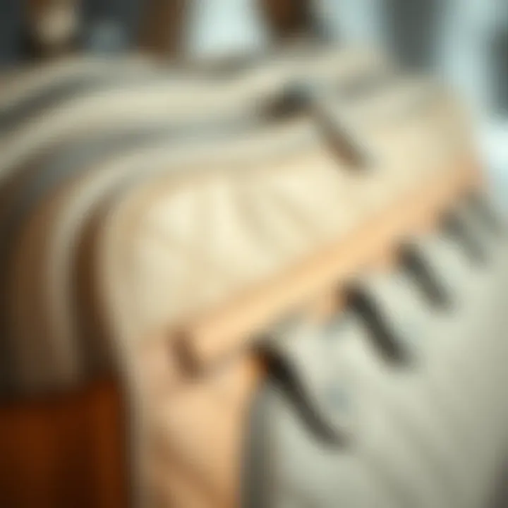 Close-up of materials used in modern shoulder bags