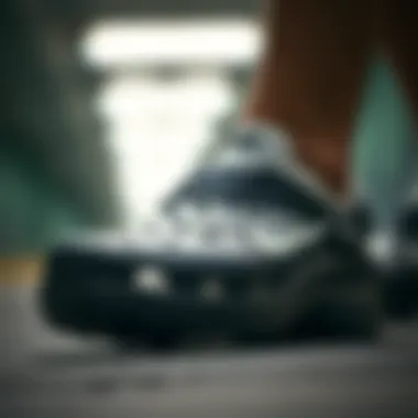 Close-up of Nike Crocs detailing