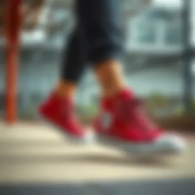 Active Lifestyle with Converse All Star Bordo A person engaging in sports while wearing Converse All Star bordo sneakers