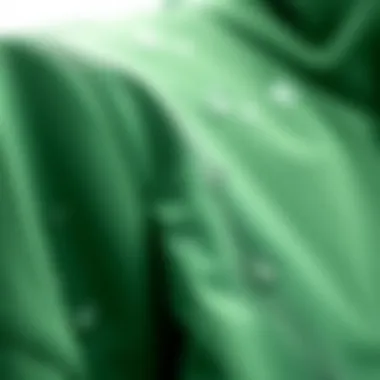 Waterproof Fabric Detail A close-up view of the waterproof fabric texture, highlighting its functionality and durability.