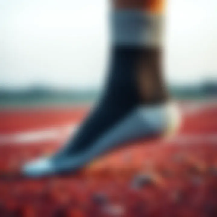 High-performance athletic socks showcasing various materials