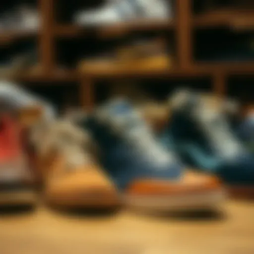 Showcase of Vintage Shoe Designs A collection of vintage shoes showcasing intricate designs and craftsmanship