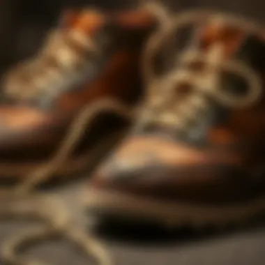 Materials Behind Vintage Footwear Detailed view of the materials used in vintage footwear