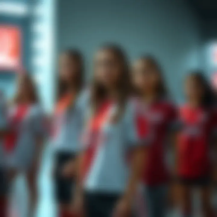 Group of girls showcasing various Galatasaray jersey designs