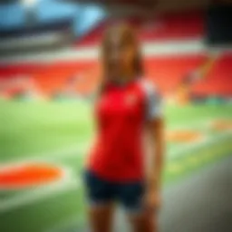 Stylish Galatasaray jersey for girls in sporty setting