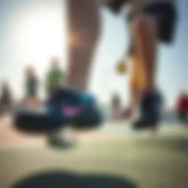 Group enjoying sports activities in Nike Crocs