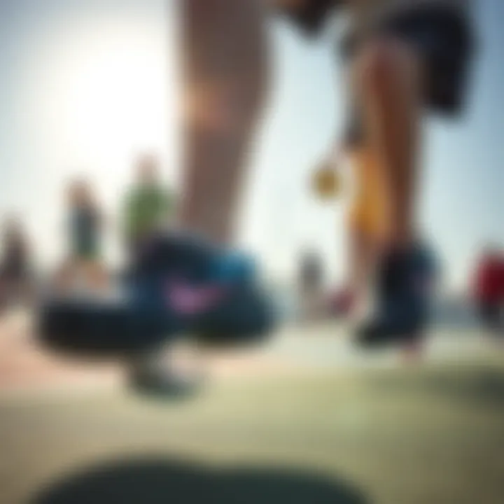 Group enjoying sports activities in Nike Crocs