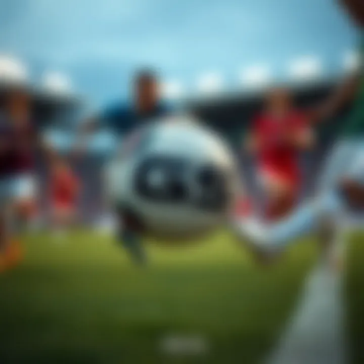 A dynamic action shot of a GS football in use during a match