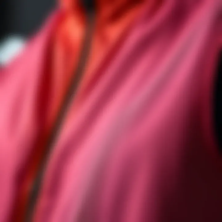 Close-up of high-quality fabric used in sports vests