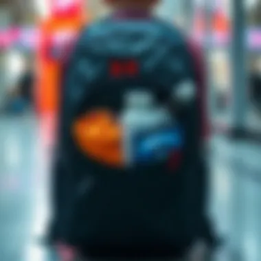 Functional gym backpack showcasing organization