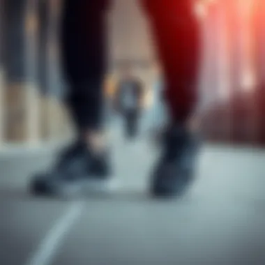 User enjoying a sporty lifestyle while wearing Hummel Porter black sports shoes.