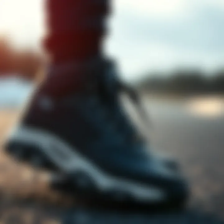 A close-up of Hummel's winter shoe featuring advanced material and technology