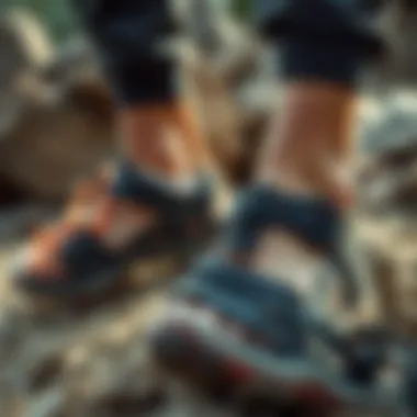 Different materials used in trekking sandals