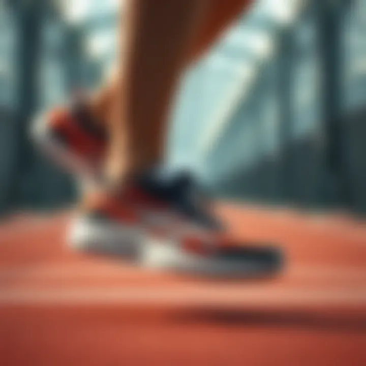 Enhancing Performance with Shoe Technology Illustration of athletic performance enhanced by shoe technology