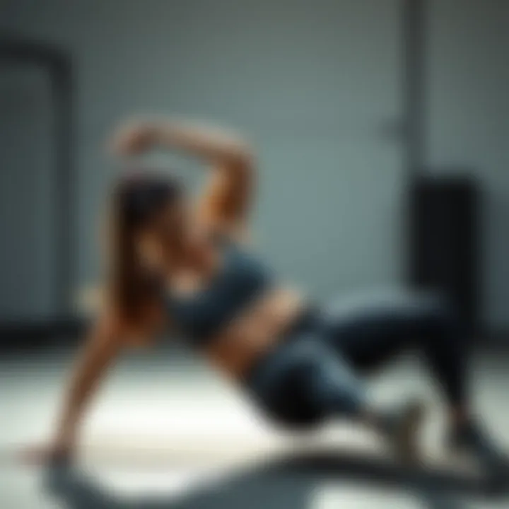 Dynamic core exercise targeting abdominal fat