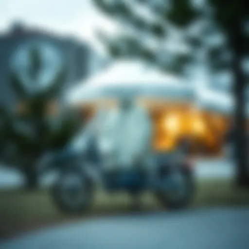 Elegant kaz tüyü mont displayed outdoors