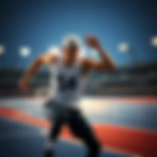 Dynamic athlete showcasing performance