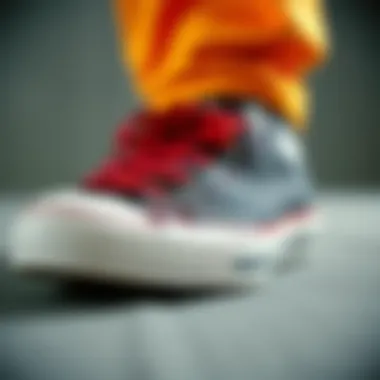 A close-up view of Converse shoe materials highlighting comfort