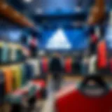 Adidas store interior showcasing a variety of sports apparel