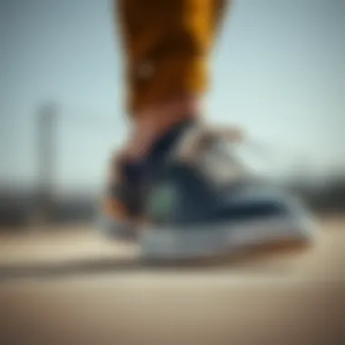 Close-up of premium materials used in Lacoste footwear