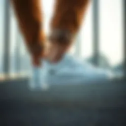 Elegant white sneakers that blend style and functionality