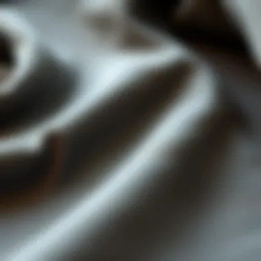 Material Innovation Close-up of fabric texture showcasing elasticity and breathability